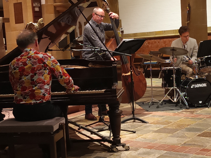 The Dominic Alldis Trio playing at St Wilfrid's Church